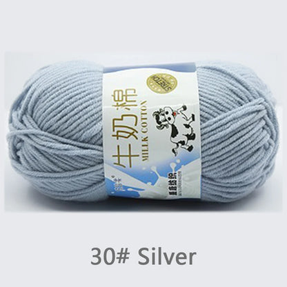50Gram/Set Milk Cotton Yarn Crochet Line High-quality 5 Strand Milk