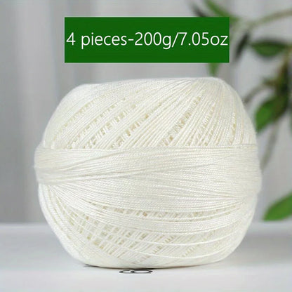 1PC Premium Mercerized Silk Lace Yarn Bundle-Soft, Durable, Vibrant