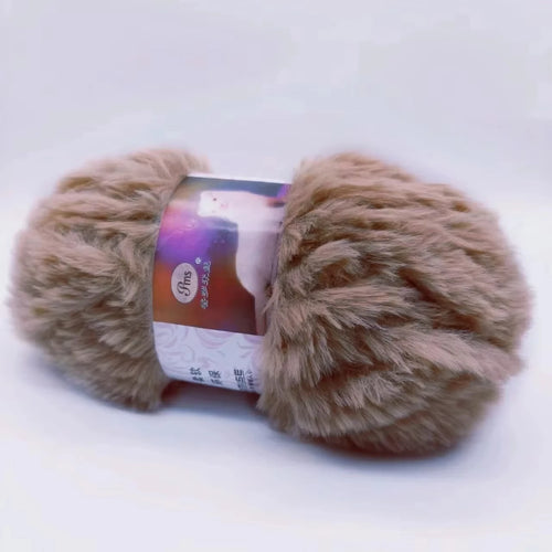 Skeins Faux Fur Yarn Soft Fluffy for Crocheting Fur Mink Hat Hand