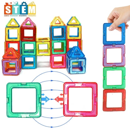Magnetic Building Blocks DIY Magnets Toys medium size STEM Toys