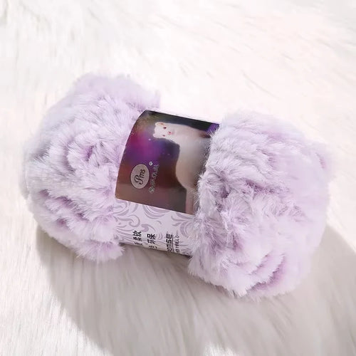 Skeins Faux Fur Yarn Soft Fluffy for Crocheting Fur Mink Hat Hand