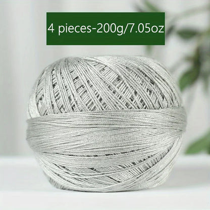 1PC Premium Mercerized Silk Lace Yarn Bundle-Soft, Durable, Vibrant