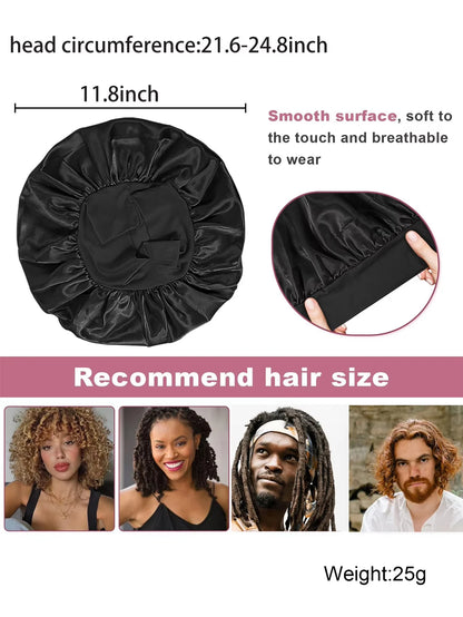 Satin Bonnet Silk Hair Bonnet for Sleeping, Sleep Bonnets for Women