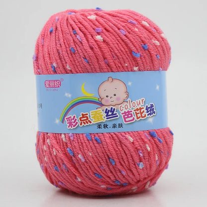 High Quality Worsted Wool Thread Colorful Eco-dyed Needlework Baby
