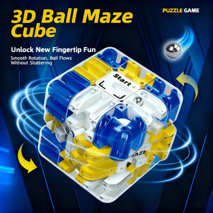 3D Puzzle Ball-Rolling Magic Cube Maze Children Labyrinth Fidgeting