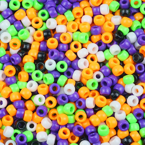 100/200/400pcs 6x9mm Solid Color Large Hole Pony Beads DIY Jewelry