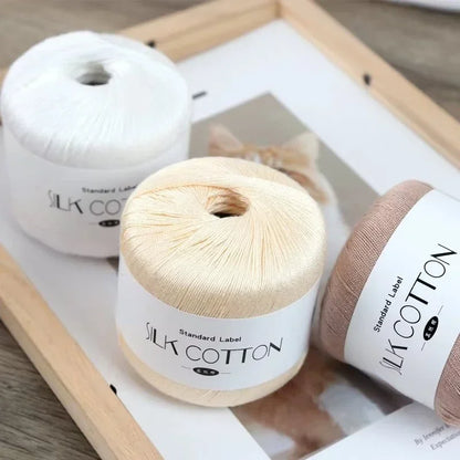 50g/PC Silk Lace Cotton Milk Crochet Yarn Baby Hand-Knitted Warm Soft