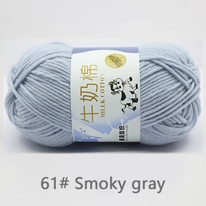 50Gram/Set Milk Cotton Yarn Crochet Line High-quality 5 Strand Milk