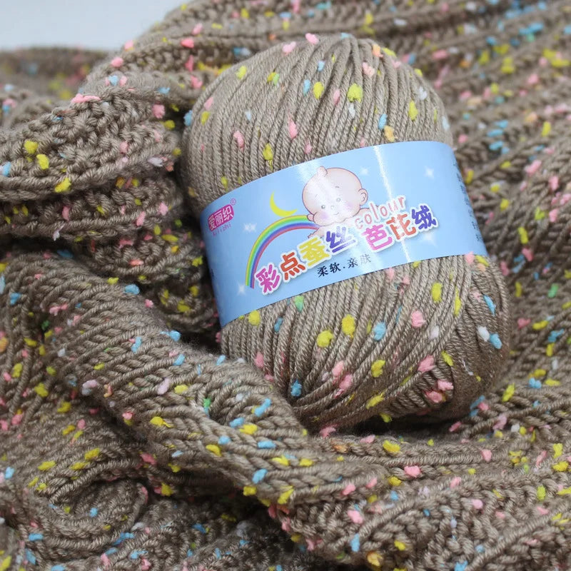 High Quality Worsted Wool Thread Colorful Eco-dyed Needlework Baby