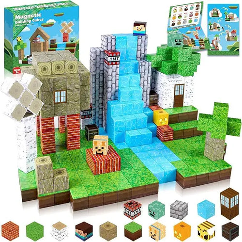 Magnetic Building Blocks Mine World Magnet Cube for Stacking