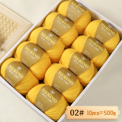 500g of High-Quality 212 Medium-Fine Alpaca Wool Yarn 10 pack