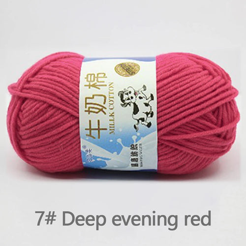 50Gram/Set Milk Cotton Yarn Crochet Line High-quality 5 Strand Milk