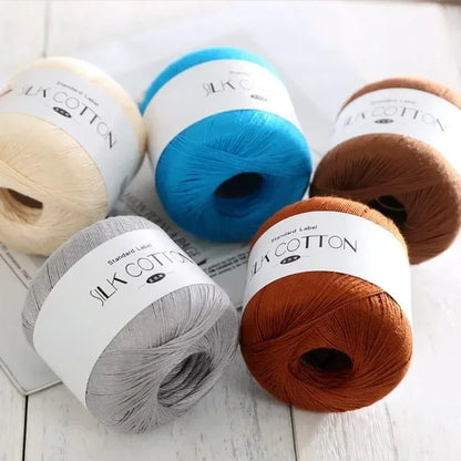 50g/PC Silk Lace Cotton Milk Crochet Yarn Baby Hand-Knitted Warm Soft