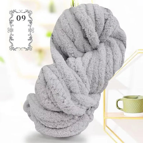 500g of Thick Chenille Yarn for Blankets, Ultra-Soft, Thick, Fluffy,
