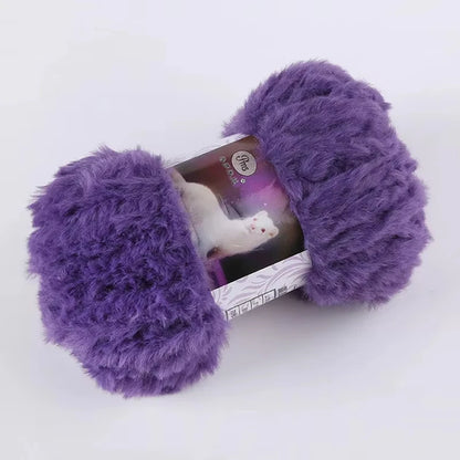 Skeins Faux Fur Yarn Soft Fluffy for Crocheting Fur Mink Hat Hand