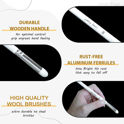 Miniature Paint Brushes Drybrush Set, Detail Paint Brushes for