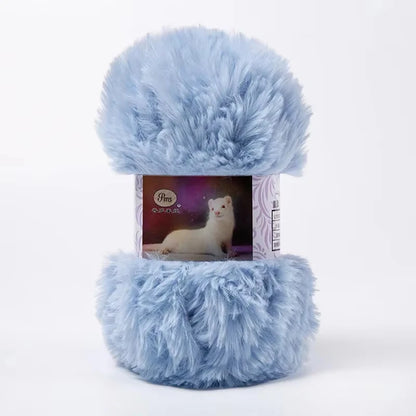 Skeins Faux Fur Yarn Soft Fluffy for Crocheting Fur Mink Hat Hand