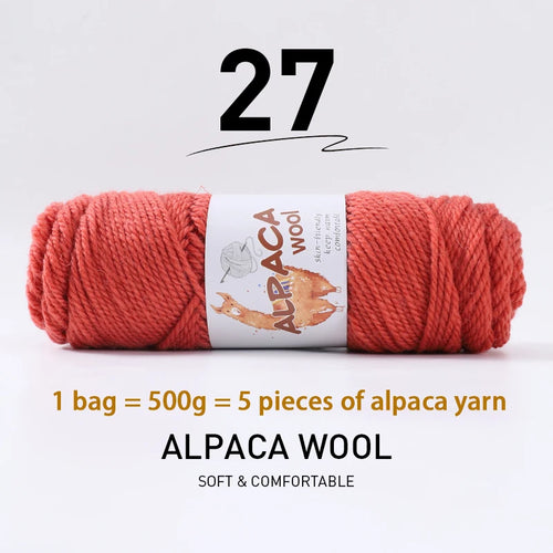 500g High-Quality Alpaca Wool Yarn 245 Thick Wool Yarn Casual Knitting