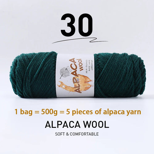 500g High-Quality Alpaca Wool Yarn 245 Thick Wool Yarn Casual Knitting