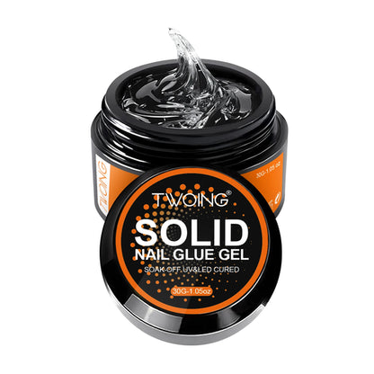 30g Solid Nail Glue Gel for False Nail Tips, Huge Capacity Press on