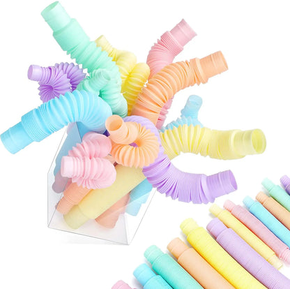 4 Pack Mini Pop Tube Sensory Fidget Toy Colorful Heavy-Duty  for