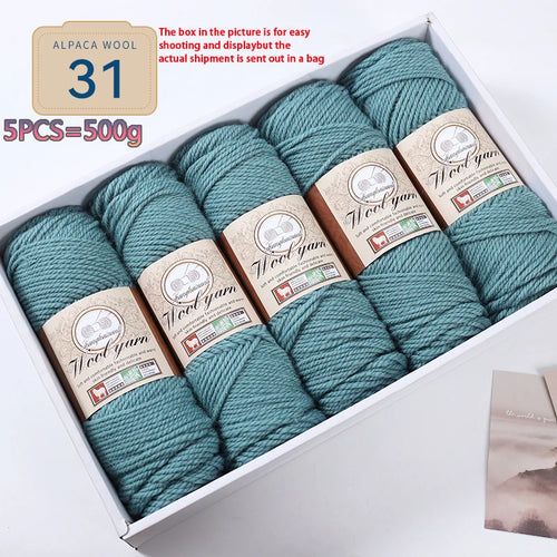 500g 1 Large Bag of Alpaca Wool Chunky Knitting Yarn, Handmade