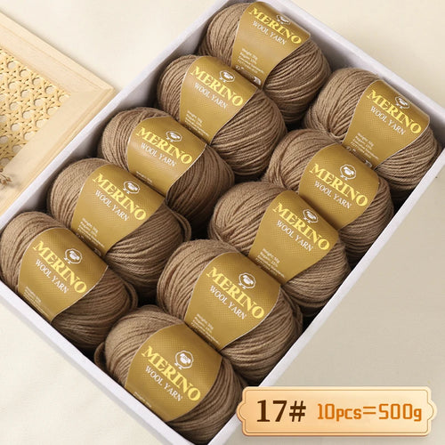 500g of High-Quality 212 Medium-Fine Alpaca Wool Yarn 10 pack