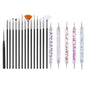 5/20Pcs Nail Art Brush Design Tip Painting Drawing Carving Dotting Pen