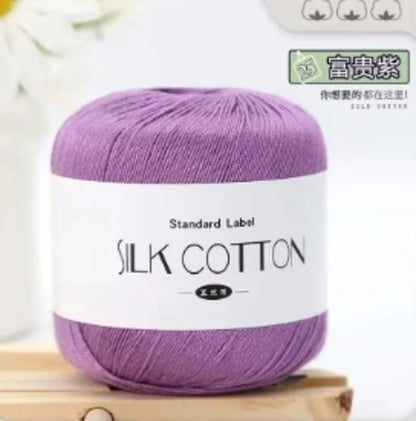 50g/PC Silk Lace Cotton Milk Crochet Yarn Baby Hand-Knitted Warm Soft