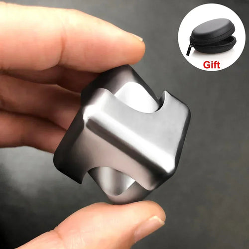Alloy Cube Spinner Fingertip Gyroscope Fidget Anti Stress Toys Adult