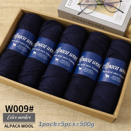 500g alpaca wool yarn, coarse yarn, hand woven to make warm and