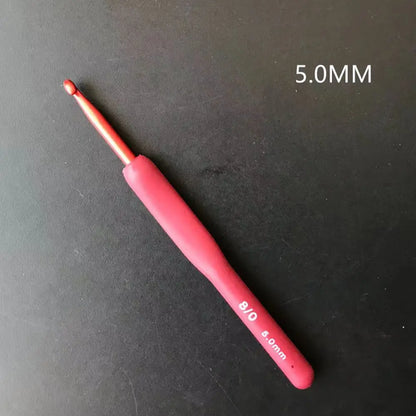 Crochet Hook Needle Silicone Handle Aluminum Crochet Needle Set
