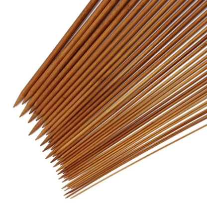 36PCS 18th Sweater Needle Carbonized Bamboo Crochet Single-pointed