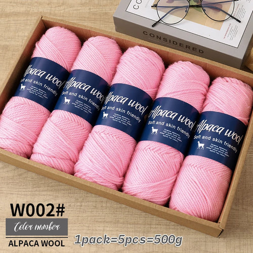 500g alpaca wool yarn, coarse yarn, hand woven to make warm and
