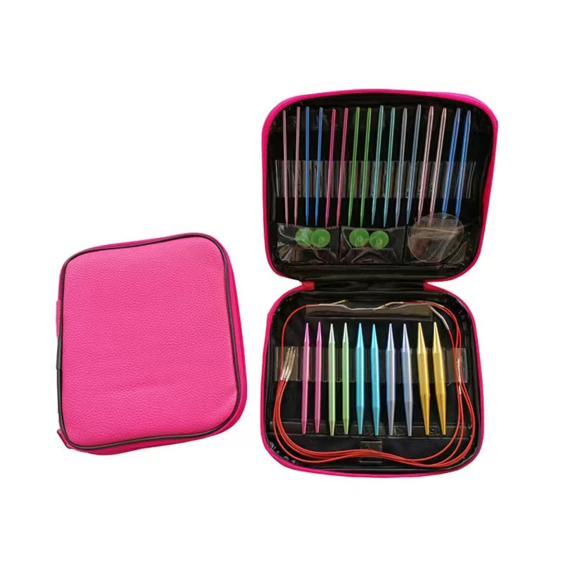 Aluminum Circular Knitting Needles Set Interchangeable Crochet Hooks