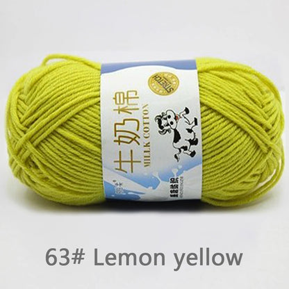 50Gram/Set Milk Cotton Yarn Crochet Line High-quality 5 Strand Milk