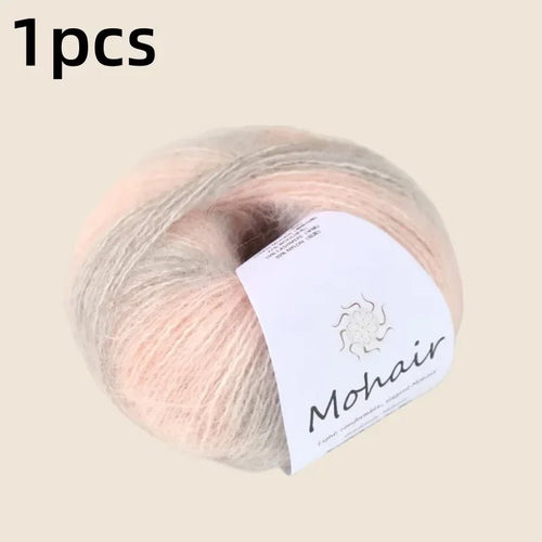 Gradient Mohair Soft Cotton Yarn DIY Crochet Hand Knitting Yarn