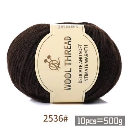 500g 290 Medium Coarse Combed Alpaca Wool Yarn, Autumn and Winter Warm