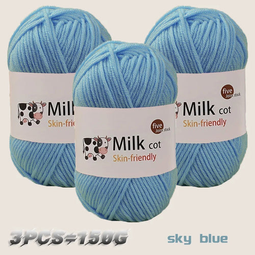 150g milk yarn handmade medium coarse DIY weaving yarn ball for