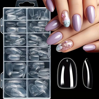 120 Pieces of Transparent Coffin/Almond/Fine High