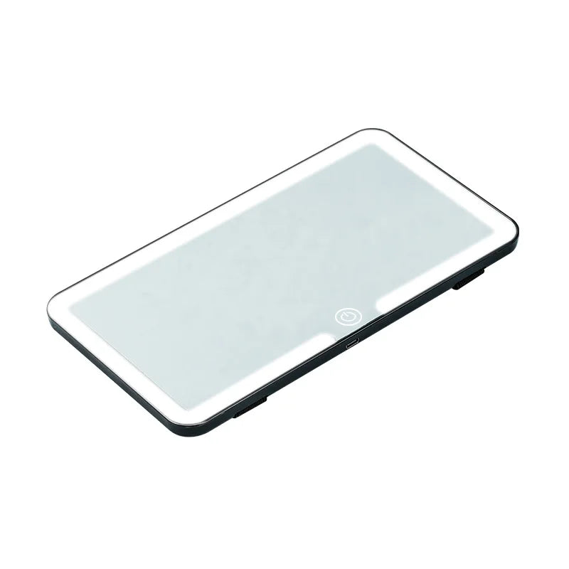 Car Interior Mirrors Sun Visor Plate LED HD Makeup Mirror for Girls