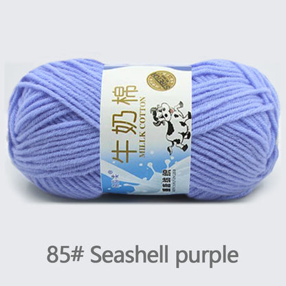 50Gram/Set Milk Cotton Yarn Crochet Line High-quality 5 Strand Milk