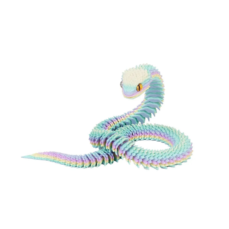 New 30cm 3D Printed Snake Decoration 3D Printed Animals Desk