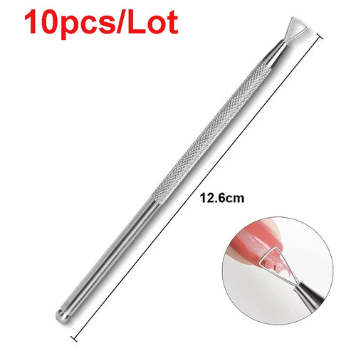 Double-ended Stainless Steel Cuticle Pusher Dead Skin Push Remover For
