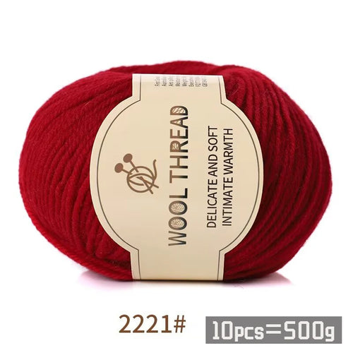 500g 290 Medium Coarse Combed Alpaca Wool Yarn, Autumn and Winter Warm