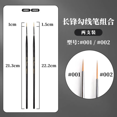 1/2/3/5pcs Rigger Artist Paint Brush Extra Long Fine Point Liner Tip