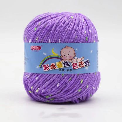 High Quality Worsted Wool Thread Colorful Eco-dyed Needlework Baby