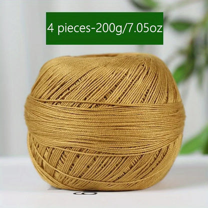 1PC Premium Mercerized Silk Lace Yarn Bundle-Soft, Durable, Vibrant