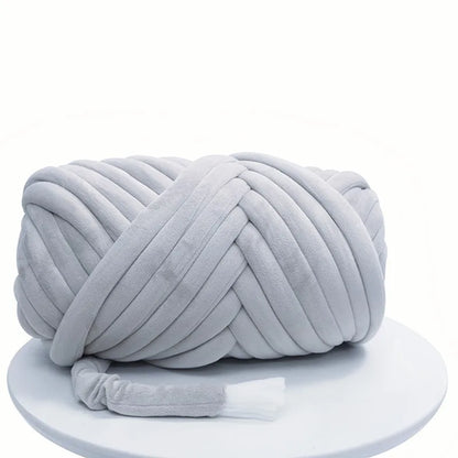1KG 1000G Super Velvet Chunky Yarn Thick Bulky Giant Thread White Bag