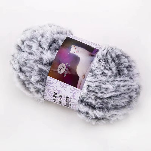 Skeins Faux Fur Yarn Soft Fluffy for Crocheting Fur Mink Hat Hand